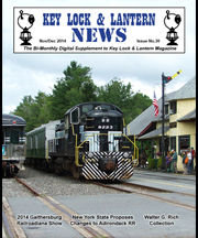 Adirondack Scenic train on cover of Key Lock & Lantern